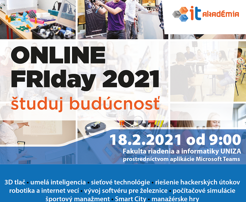 INFORMAČNÉ A SIEŤOVÉ TECHNOLÓGIE – PONUKA WEBINÁROV – FRI DOD 2021