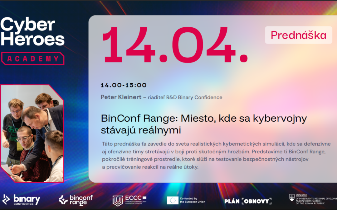 BinConf Range: Miesto, kde sa kybervojny stávajú reálnymi – Peter Kleinert – riaditeľ R&D Binary Confidence