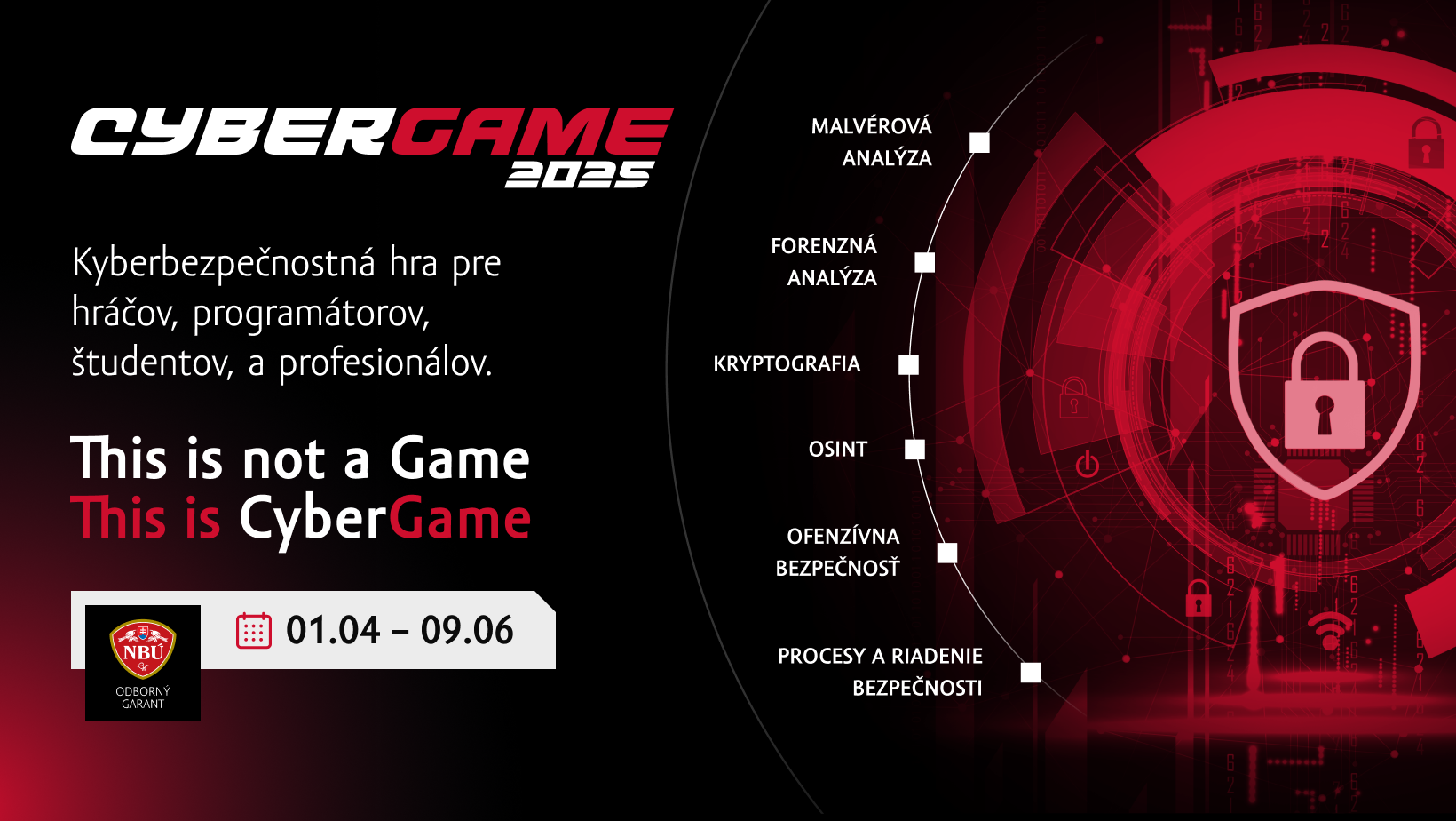 2025 – Národná kyberbezpečnostná hra CyberGame začína